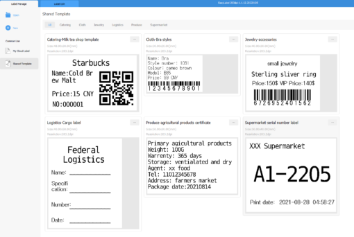 Easy Label software for stencil printer
