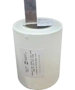 4 inch thermal stencil tape refill roll with ruler showing width